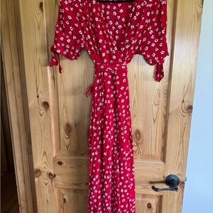 Maternity seraphine midi wrap dress